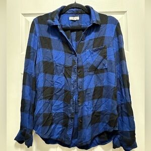 Blue and Black Buffalo Plaid Women’s Shirt